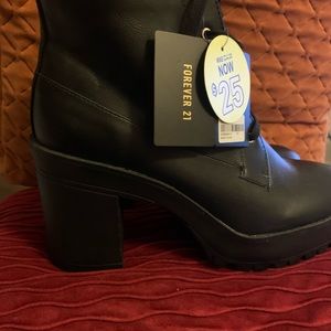 Block Heel Combat Boot